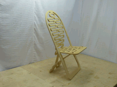 Laser Cut Folding Chair Design Free CDR Vectors Art