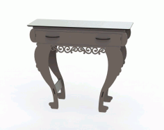 Laser Cut Table With Drawer Free DXF File