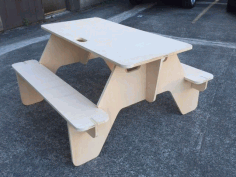 Picnic Table (plywood 18mm) Free CDR Vectors Art