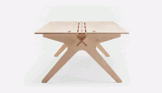 Wooden Office Table Free DXF File