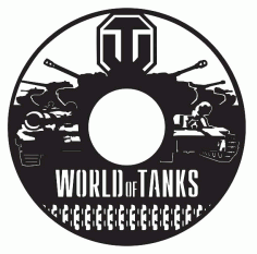 Laser Cut World Of Tanks Vinyl Wall Clock Templates Free CDR Vectors Art