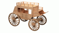 Cnc Laser Cut Wooden Coach Free CDR Vectors Art