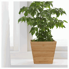 Laser Cut Wooden Plant Pot Flower Holder Free CDR Vectors Art