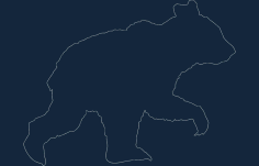 Animal Bear Free DXF File