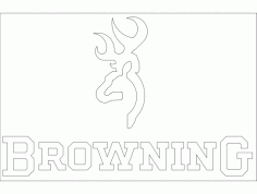 Browning Logo Vector Free DXF File