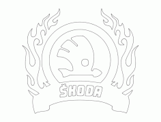Skoda Logo Free DXF File