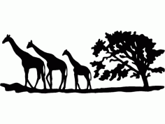 жирафы (giraffes) Free DXF File