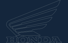 Honda Motorcycle Wing Logo Free DXF File
