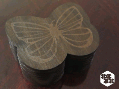 Laser Cut Butterfly Box With Lid Free DXF File