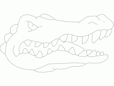 Gator Head Free DXF File