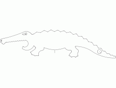 Gator Line Art Free DXF File