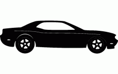 Challenger Car Sticker Free DXF File