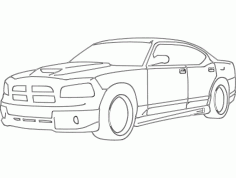 Dodge Charger Car Free DXF File