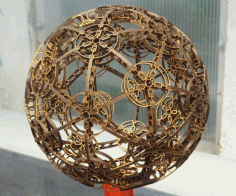 Wooden Decorative Sphere Free CDR Vectors Art