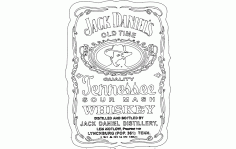 Jack Daniel Tennessee Whiskey Free DXF File