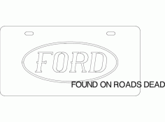 Ford Plate Free DXF File