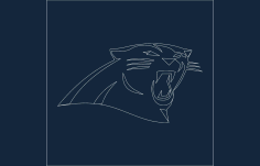 Panthers Logo Free DXF File