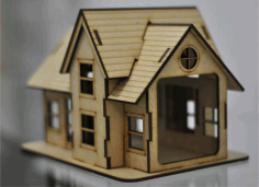 Wooden House Toy Template Free DXF File