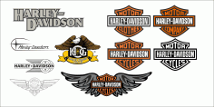 Harley Davidson Logo Vector Set Free CDR Vectors Art
