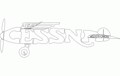 Cessna Aircraft Sketch Free DXF File