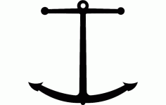 Anchor Silhouette Design Free DXF File