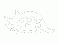 Dino Jigsaw Puzzle Free DXF File
