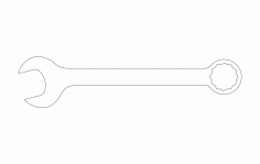 Double End Wrench Tool Free DXF File