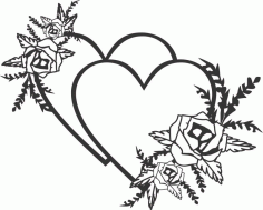 Heart Flower Wedding Card Design Free CDR Vectors Art