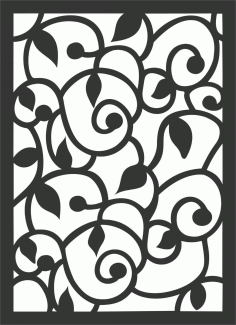 Floral Screen Patterns Design 26 Free DXF File