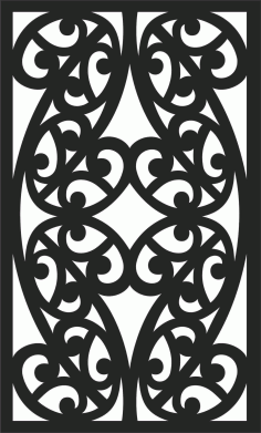 Floral Screen Patterns Design 28 Free DXF File