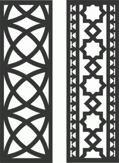 Floral Screen Patterns Design 45 Free DXF File