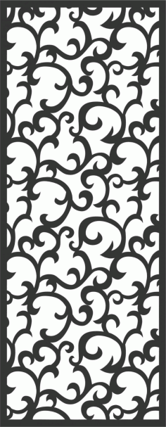 Floral Screen Patterns Design 57 Free DXF File