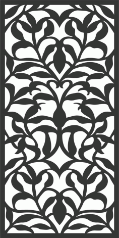 Floral Screen Patterns Design 59 Free DXF File