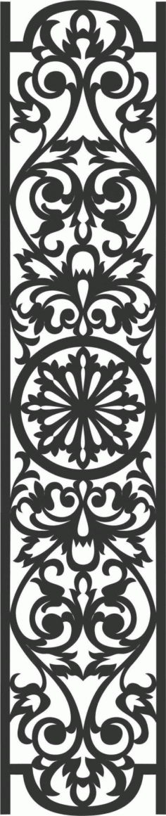 Floral Screen Patterns Design 88 Free DXF File