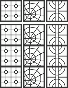 Floral Screen Patterns Design 96 Free DXF File