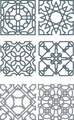 Floral Screen Patterns Design 131 Free DXF File