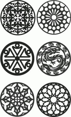 Floral Screen Patterns Design 135 Free DXF File