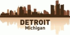 Detroit Skyline Free CDR Vectors Art