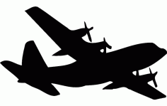 Military Aircraft c-130 Silhouette Free DXF File