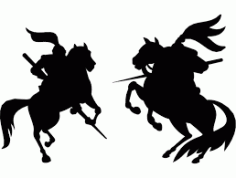 War Horse Silhouette Free DXF File