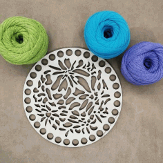 Laser Cut Crochet Basket Base Free CDR Vectors Art