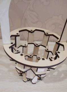 Laser Cut Wooden Candy Basket Free CDR Vectors Art