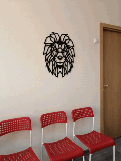Lion Polygon Art Wall Decor 3d Sculpture Free DXF File