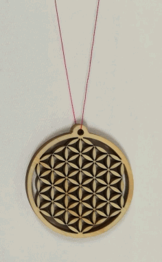 Laser Cut Flower Of Life Pendant Free DXF File