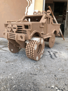 Laser Cut Monster Truck Toy Free DXF File
