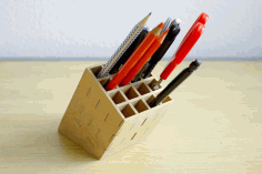 Laser Cut Pencil Stand 3mm Free DXF File