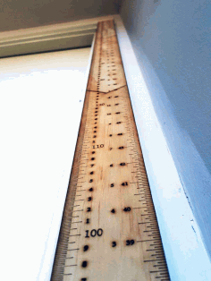 Laser Cut Portable Height Measuring Ruler Free DXF File