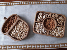 Laser Cut Sectional Tray For Dry Fruits Nuts Snacks Free DXF File
