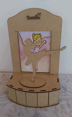 Laser Cut Ballerina On Stage Plywood Free DXF File