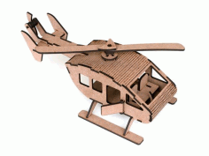 Laser Cut Helicopter m1 4 2mm Mdf Free DXF File